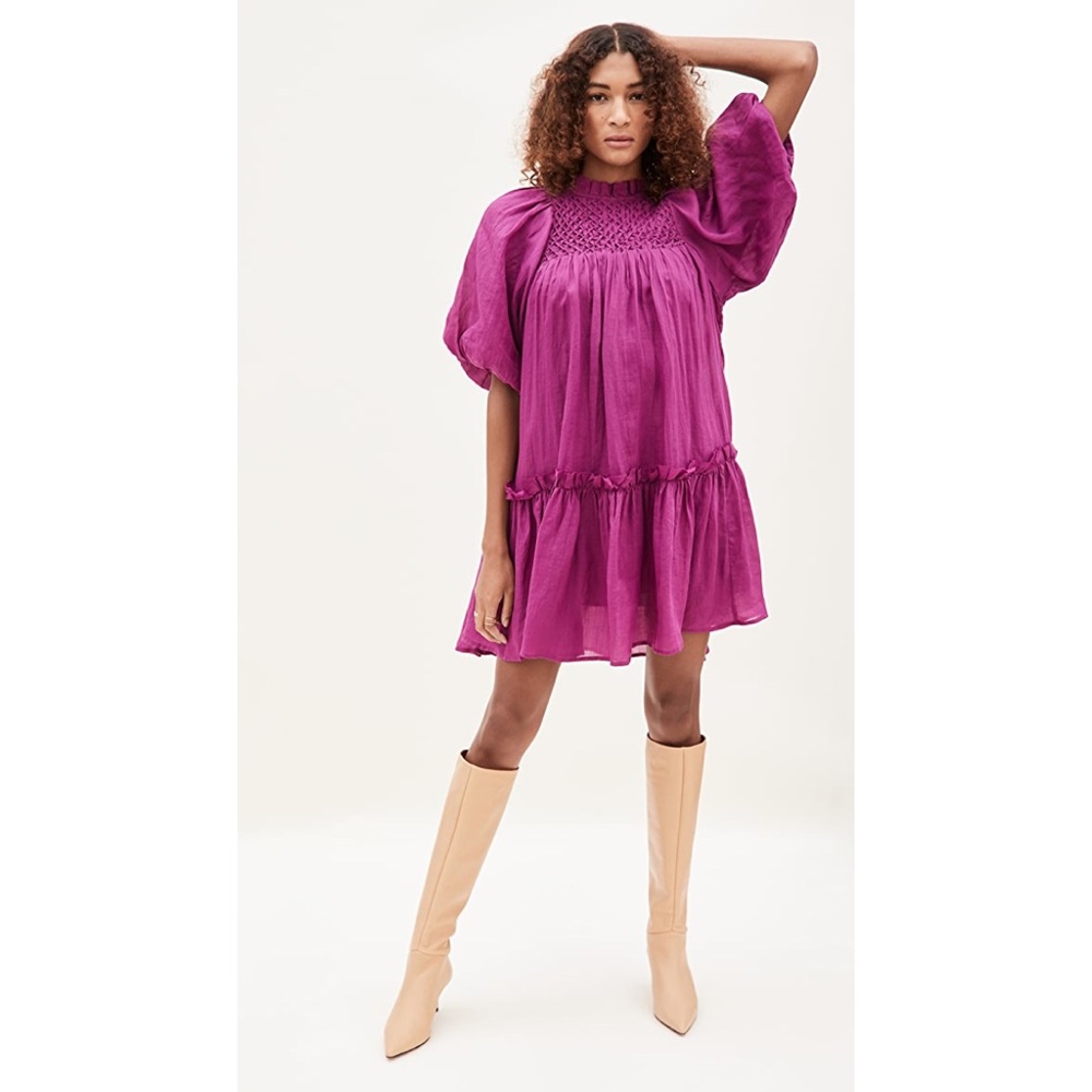 Sea New York Geneva Trapese Pink Mini Dress